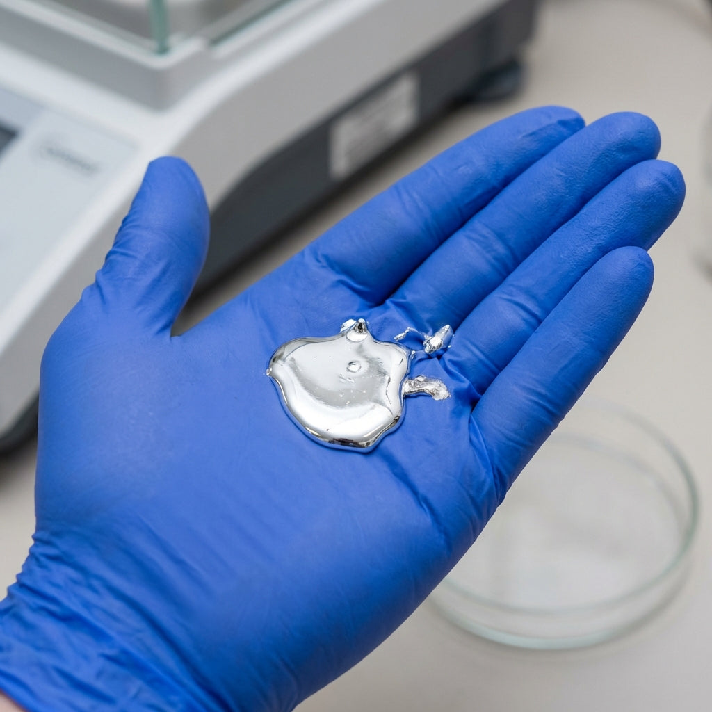 Gallium melting in hand